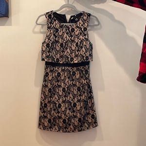 Dress with Lace Overlay